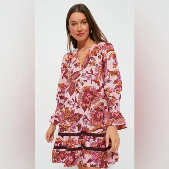 Tuckernuck Dresses & Skirts - Tuckernuck Pink and Orange Long Sleeve Dress